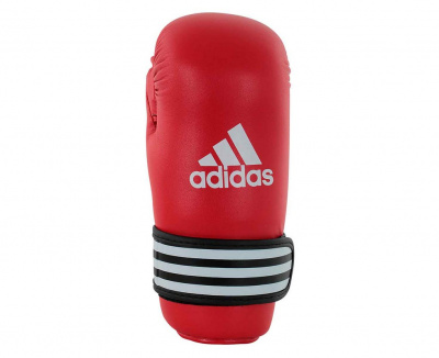 Перчатки полуконтакт Adidas WAKO Kickboxing Semi Contact Gloves красные adiWAKOG3
