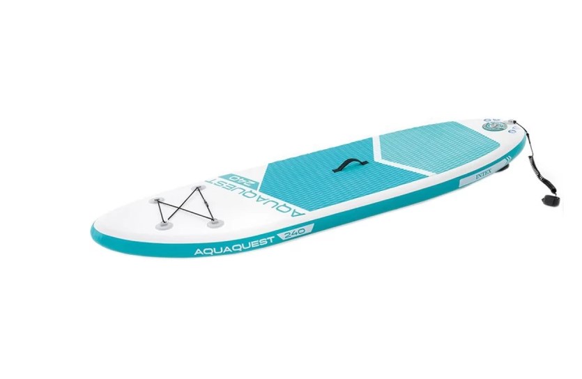 SUP-доска Aqua Quest 240 244x76x13см, насос, весло, лиш, сумка, до 90 кг Intex 68241