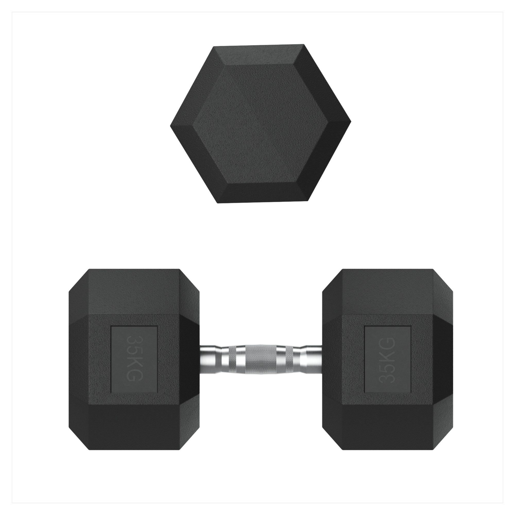 Гантель гексагональная обрезиненная 35 кг UnixFit DBHEX35