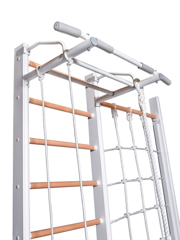 Детский спортивный комплекс Perfetto Sport "Scala in legno con rete" bianco-naturale PS-125