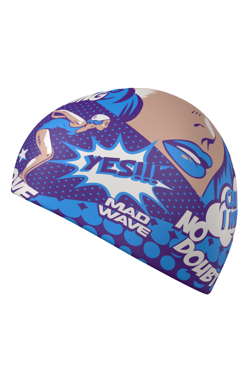 Силиконовая шапочка Mad Wave Pop-art M0554 22 0 04W синий