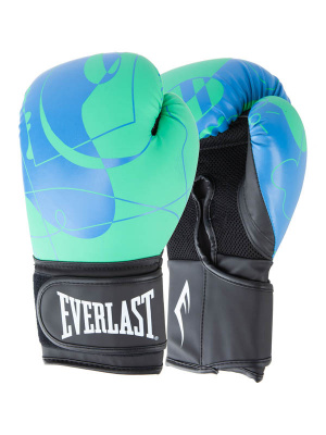 Перчатки тренировочные 16oz Everlast Spark P00002805 синий\зеленый