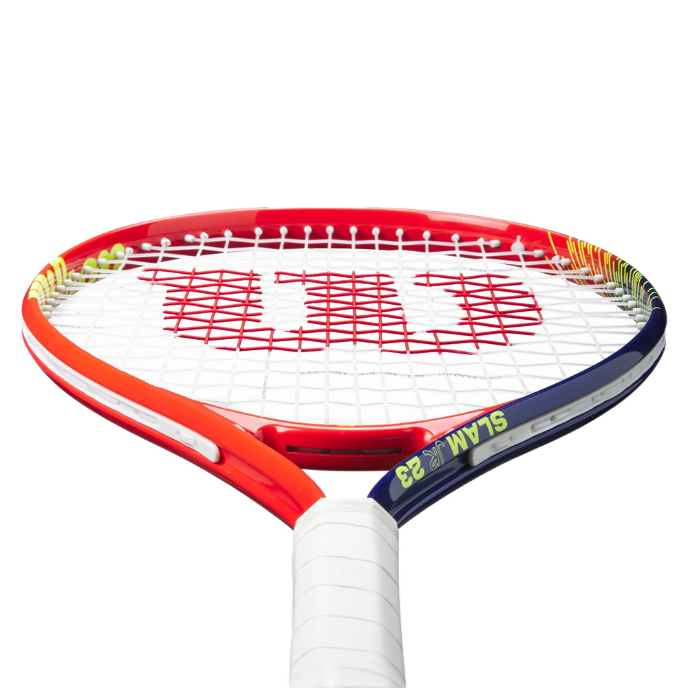 Ракетка для большого тенниса детская 7-8лет, алюминий, со струнами Wilson Slam Jr 23 WR171910U красно-т.синий