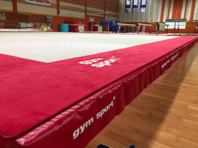 Ковер для спортивной гимнастики и акробатики GymSport STRONG PREMIUM RED 14x14