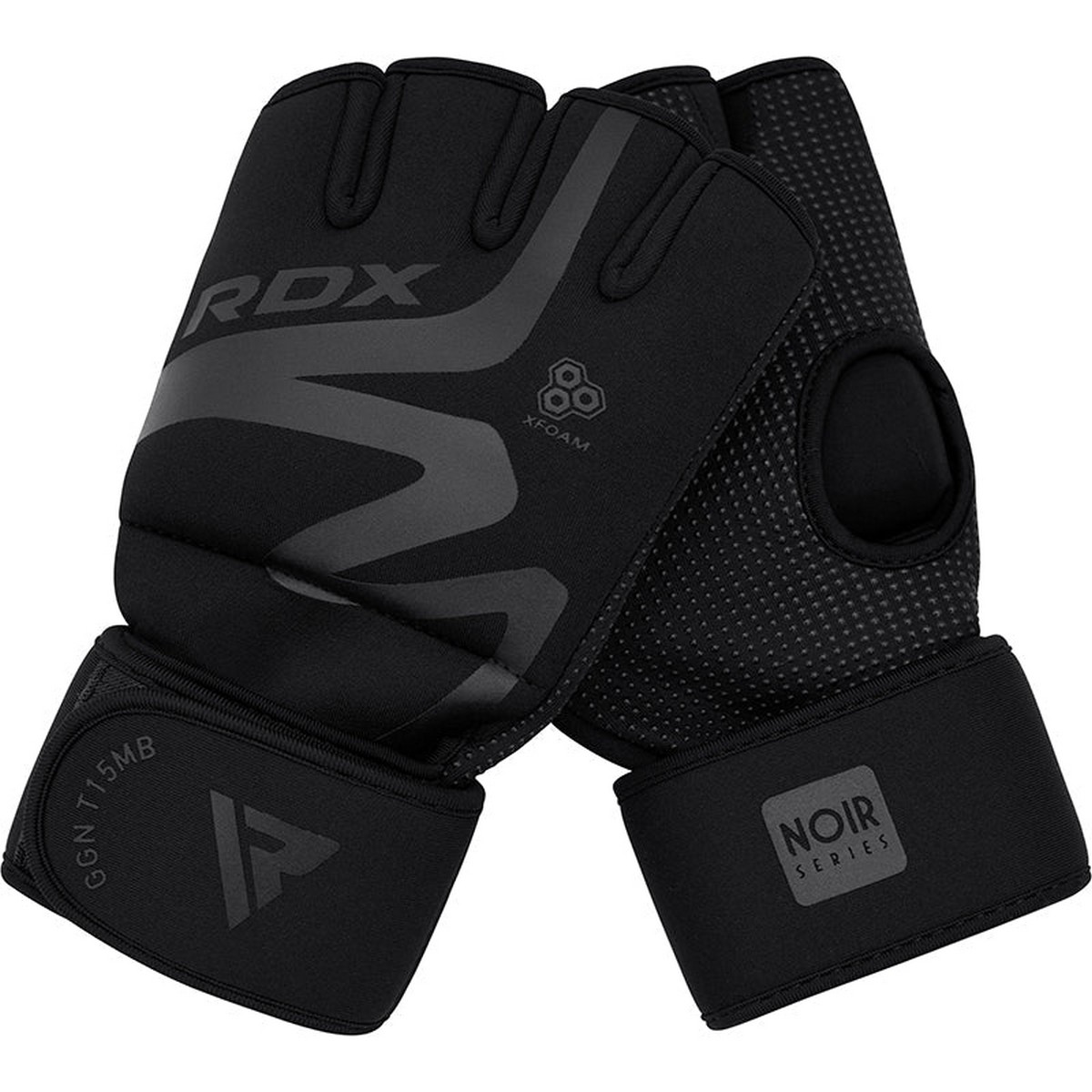 Перчатки тренировочные RDX Grappling Neoprene T15 M GGN-T15MB черный матовый