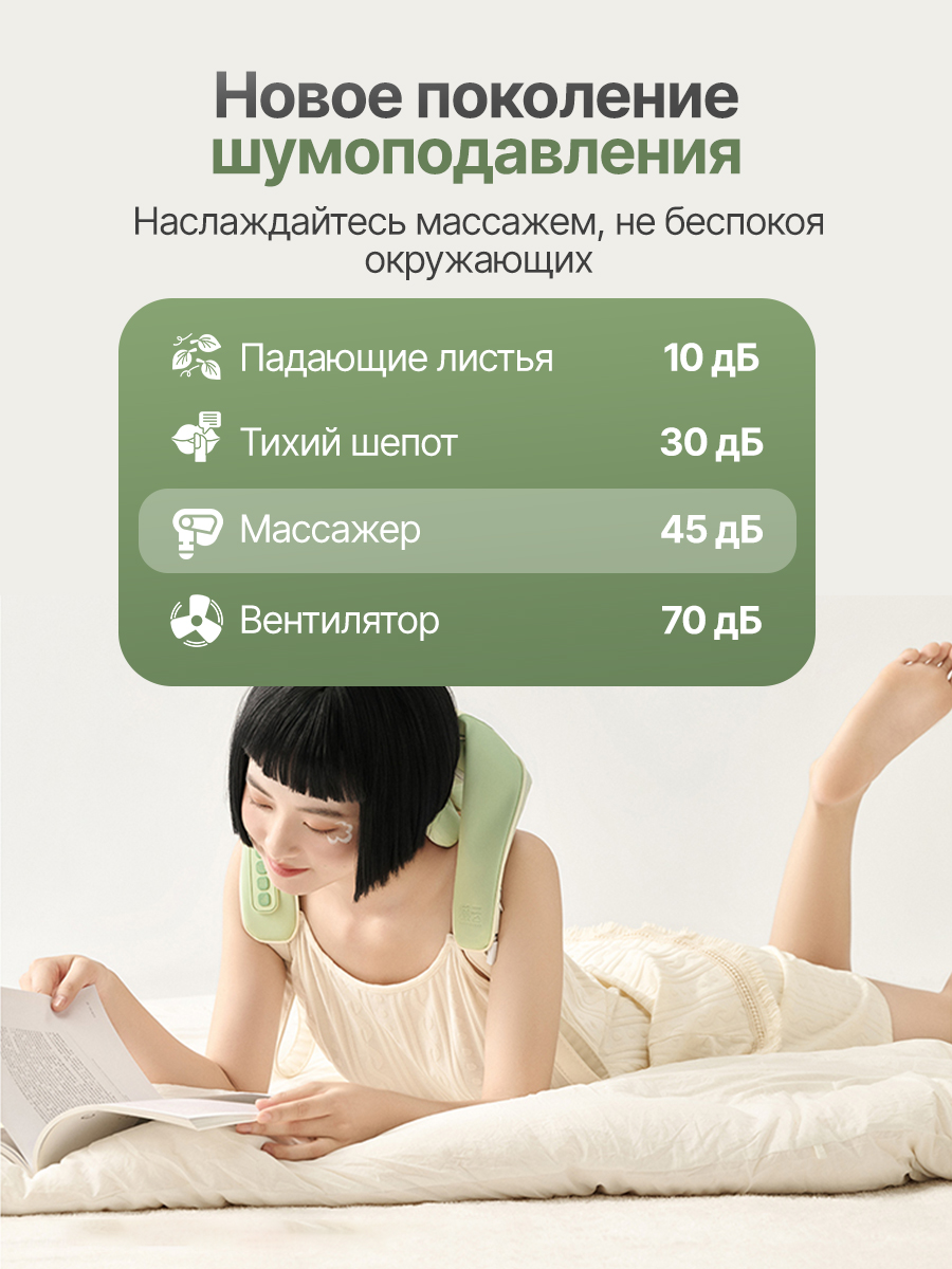 Вибромассажер для плеч и шеи DFC LAZYCLOUD VM-MA36 зеленый