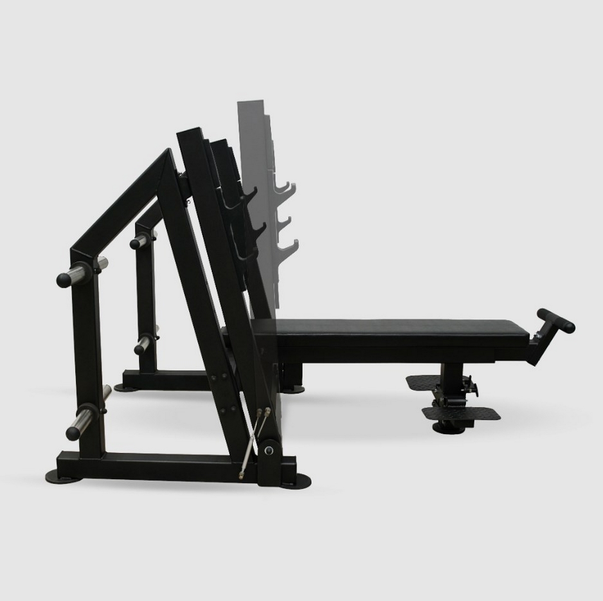 Скамья для жима лёжа с доводчиком, упором и подставкой для ног Bronze Gym PARTNER ML-901 | Premium Fitness