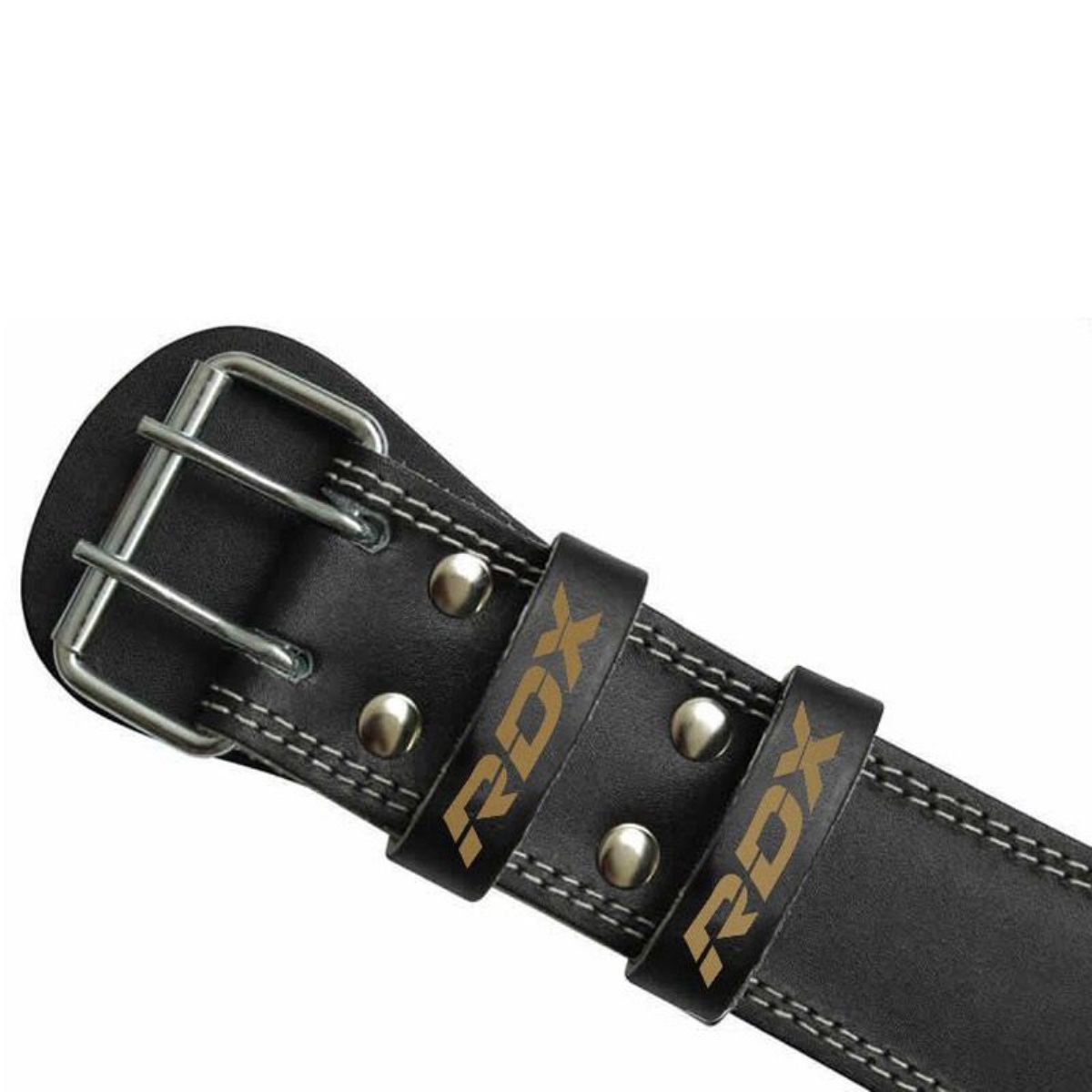 Пояс RDX 4" Leather WBS-4RB черный\золотой