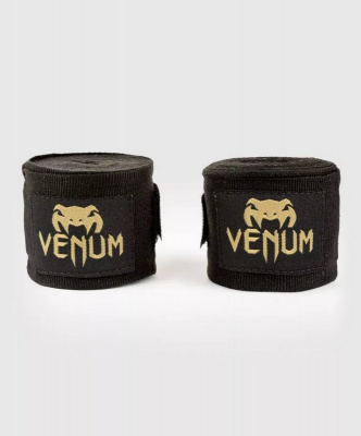 Бинты 250 см Venum Kontact VENUM-0430-126 черный\золотой