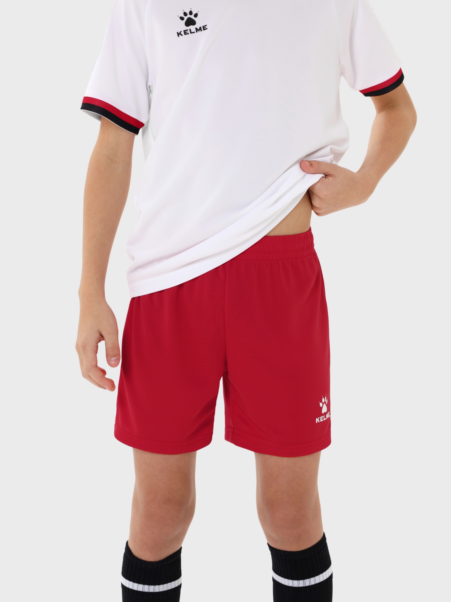 Детская футбольная форма Kelme Football Uniform Set 8551ZB31084-100 White\Red