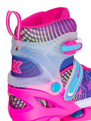 Раздвижные роликовые коньки Alpha Caprice CK-SK-P320-31 Pink (антистресс сквиш лапка в подарок)