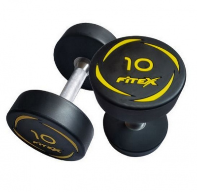 Комплект полиуретановых гантелей 2,5-50кг (20пар) со стойками V-Sport FTX-411.1