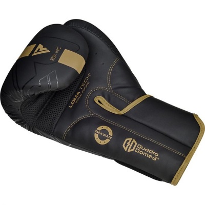 Перчатки тренировочные RDX BGR-F6MGL-10OZ черный\золотой матовый