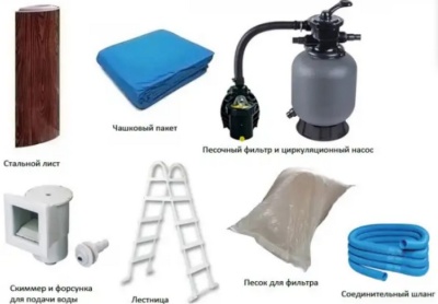 Морозоустойчивый бассейн Azuro 405DL, овальный 7,3х3,7х1,2 м Premium