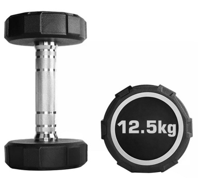 Гантель фиксированная полиуретановая 12,5кг Johns 74032-12,5 чёрный