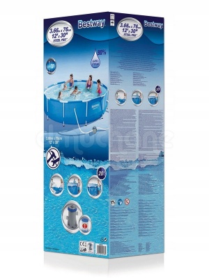 Каркасный бассейн Bestway Steel Pro 366х76 см 56681