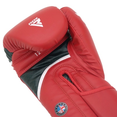 Перчатки RDX Aura Plus T-17 BGR-T17RB-16OZ+ красный\черный