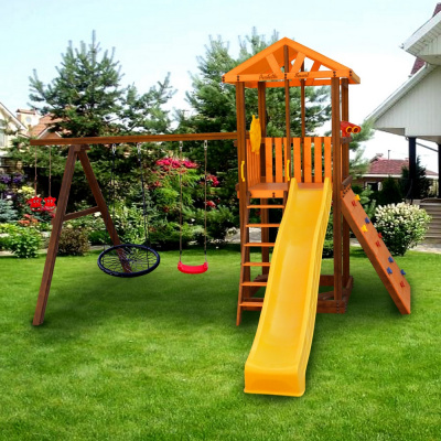 Игровой комплекс Perfetto Sport Pitigliano-5 + качели Паутина