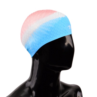 Шапочка для плавания Alpha Caprice CBL-2 pink\white\lt.blue