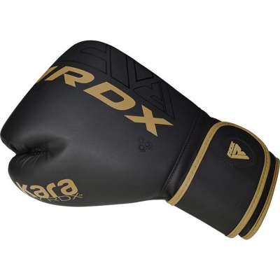 Перчатки тренировочные RDX BGR-F6MGL-10OZ черный\золотой матовый