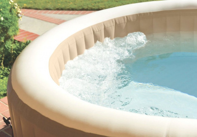 СПА-бассейн Bubble Massage 165/216х71см, 1098л., круглый с круговым пузырьковым массаж Intex 28428
