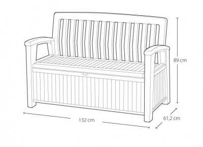 Скамья садовая белая Patio Bench