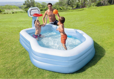 Бассейн с баскетбольным кольцом 257х188х130см Intex 57183