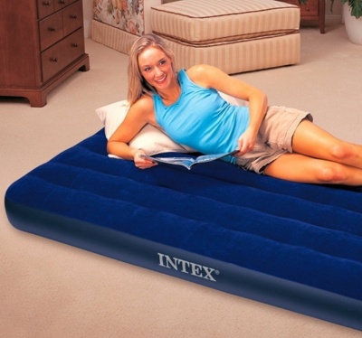 Надувной матрас Intex Classic Downy Airbed Fiber-Tech, 99х191х25см 64757