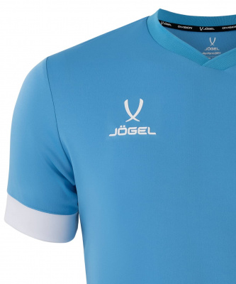Футболка игровая Jogel DIVISION PerFormDRY Union Jersey, голубой/белый/белый