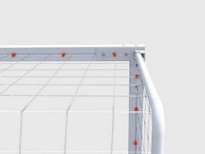 Ворота для хоккея на траве алюминиевые 3,66х2,14х0,9х1,2м SportWerk SpW-AХ-1