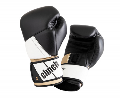Перчатки боксерские Clinch Pro NF C185 черно-бело-золотой