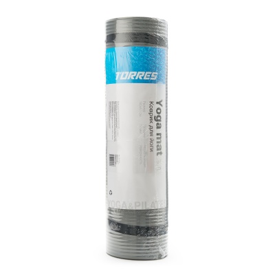 Коврик для йоги, NBR(синт.каучук), толщина 1,2 см Torres SOFT YL10112 серый