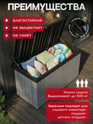Сундук Дарвин 662 л графит Darwin Box 662L