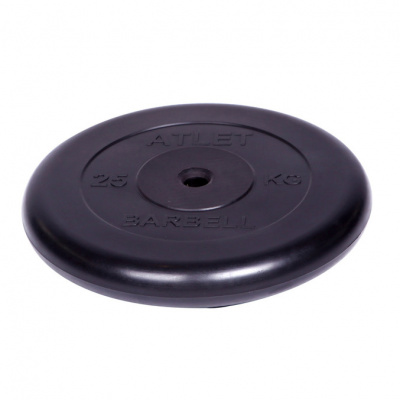 Диск обрезиненный d26мм MB Barbell MB-AtletB26-25 25кг черный