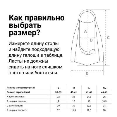 Ласты для бассейна профессиональные Torres F03 SWF0324 серо-черный