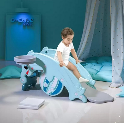 Горка + качалка Perfetto Sport Дельфин PS-037-М ментол