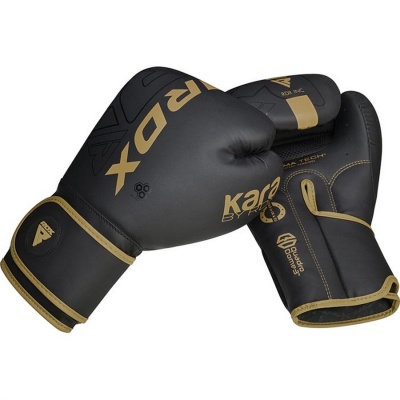 Перчатки тренировочные RDX BGR-F6MGL-10OZ черный\золотой матовый