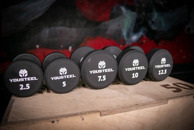 Гантель круглая PU-полиуретановая 40 кг YouSteel