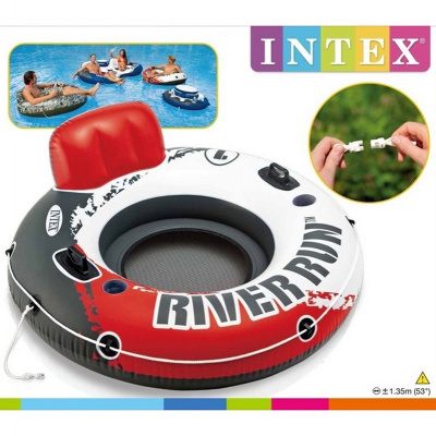 Надувной круг с ручками Intex Red river run 1 с ручками 56825,