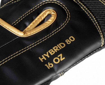 Перчатки боксерские Adidas Hybrid 80 adiH80 черно-золотой