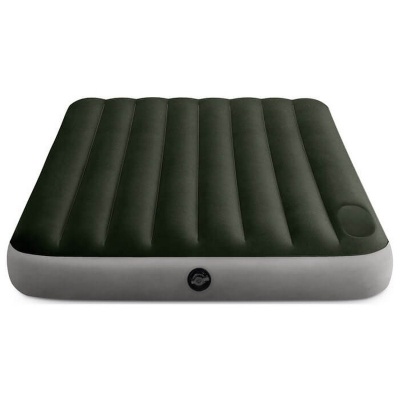 Надувной матрас Intex Downy Airbed Fiber-Tech 137х191х25 см, со встроенным ножным насосом 64762