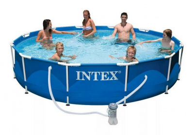 Каркасный бассейн круглый 366x76cм Intex Metal Frame 28212