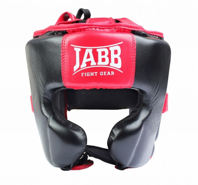 Шлем боксерский мексиканского стиля (иск.кожа) Jabb JE-6026 чер/кр