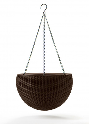 Подвесное кашпо, цвет графит Keter Rattan Hanging