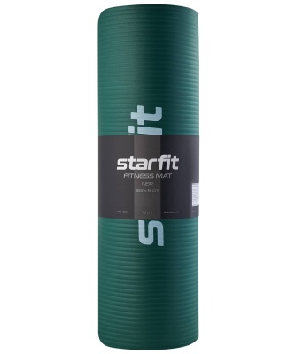 Коврик для йоги и фитнеса 183x61x1,2см Star Fit NBR FM-301 изумрудный