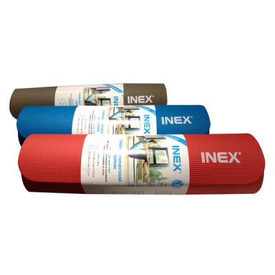 Гимнастический коврик Inex IN\RP-NBRM180\18-BL-RP, 180x60x1, синий