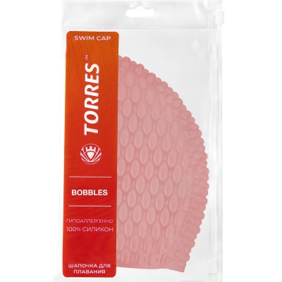 Шапочка для плавания Torres Bobbles, силикон SW-12204PK розовый