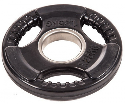 Диск обрезиненный черный 3 Handle D51мм 1,25кг Profi-Fit