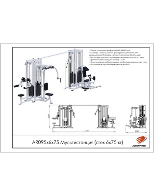 Мультистанция ARMS (стек 6х75 кг) AR095х6х75