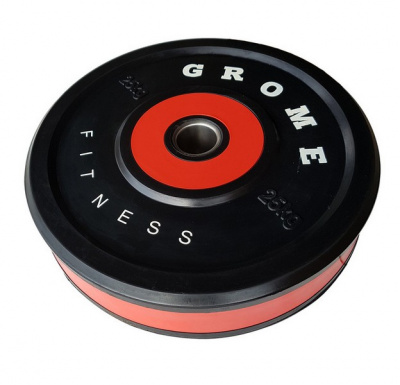 Диск обрезиненный Grome Fitness WP-080 25кг